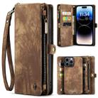 For iPhone 15 Pro CaseMe 008 Detachable Multifunctional Leather Phone Case(Brown) - 1