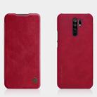 For Xiaomi Redmi 9 NILLKIN QIN Series Crazy Horse Texture Horizontal Flip Leather Case with Card Slot(Red) - 1