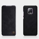 For Xiaomi Redmi 10X Pro 5G NILLKIN QIN Series Crazy Horse Texture Horizontal Flip Leather Case with Card Slot(Black) - 1