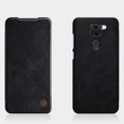 For Xiaomi Redmi Note 9 / 10X 4G NILLKIN QIN Series Crazy Horse Texture Horizontal Flip Leather Case with Card Slot(Black) - 1