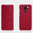 For Xiaomi Redmi Note 9 / 10X 4G NILLKIN QIN Series Crazy Horse Texture Horizontal Flip Leather Case with Card Slot(Red) - 1