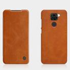 For Xiaomi Redmi Note 9 / 10X 4G NILLKIN QIN Series Crazy Horse Texture Horizontal Flip Leather Case with Card Slot(Brown) - 1