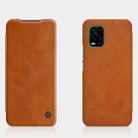 For Xiaomi Mi 10 Lite NILLKIN QIN Series Crazy Horse Texture Horizontal Flip Leather Case with Card Slot(Brown) - 1
