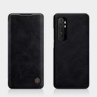 For Xiaomi Note 10 Lite NILLKIN QIN Series Crazy Horse Texture Horizontal Flip Leather Case with Card Slot(Black) - 1