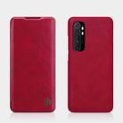 For Xiaomi Note 10 Lite NILLKIN QIN Series Crazy Horse Texture Horizontal Flip Leather Case with Card Slot(Red) - 1