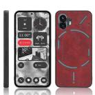 For Nothing Phone 2 Cow Pattern Sewing Back Cover Phone Case(Red) - 1