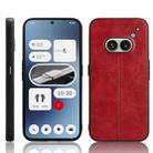 For Nothing Phone 2a Cow Pattern Sewing Back Cover Phone Case(Red) - 1