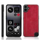 For Nothing CMF Phone 1 Cow Pattern Sewing Back Cover Phone Case(Red) - 1