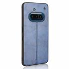 For Nothing Phone 3a Cow Pattern Sewing Back Cover Phone Case(Blue) - 3