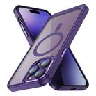 For iPhone 15 Pro MagSafe Magnetic PC + TPU Phone Case with Lens Film(Dark Purple) - 1