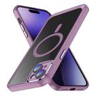 For iPhone 15 Plus MagSafe Magnetic PC + TPU Phone Case with Lens Film(Light Purple) - 1