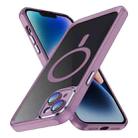 For iPhone 14 Plus MagSafe Magnetic PC + TPU Phone Case with Lens Film(Light Purple) - 1