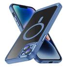 For iPhone 14 Plus MagSafe Magnetic PC + TPU Phone Case with Lens Film(Blue) - 1