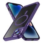 For iPhone 14 MagSafe Magnetic PC + TPU Phone Case with Lens Film(Dark Purple) - 1