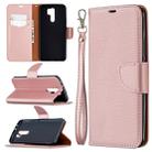 For Xiaomi Redmi 9 Litchi Texture Pure Color Horizontal Flip PU Leather Case with Holder & Card Slots & Wallet & Lanyard(Rose Gold) - 1