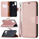 For Huawei Honor 9X Lite Litchi Texture Pure Color Horizontal Flip PU Leather Case with Holder & Card Slots & Wallet & Lanyard(Rose Gold) - 1