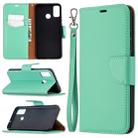 For Huawei Honor 9X Lite Litchi Texture Pure Color Horizontal Flip PU Leather Case with Holder & Card Slots & Wallet & Lanyard(Green) - 1