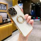 For iPhone 15 Pro CD Texture MagSafe Electroplated TPU Phone Case(Gold) - 1