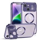 For iPhone 14 Aromatherapy Holder Single-sided MagSafe Magnetic Phone Case(Purple) - 1