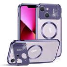 For iPhone 13 Aromatherapy Holder Single-sided MagSafe Magnetic Phone Case(Purple) - 1