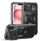 For iPhone 15 Aromatherapy Holder Single-sided MagSafe Magnetic Phone Case(Black) - 1