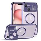 For iPhone 15 Aromatherapy Holder Single-sided MagSafe Magnetic Phone Case(Purple) - 1