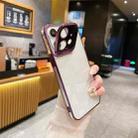 For iPhone 11 Electroplated Lens Protectoin Holder TPU Phone Case(Purple) - 1