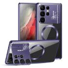 For Samsung Galaxy S21 Ultra 5G Aromatherapy Holder Single-sided MagSafe Magnetic Phone Case(Purple) - 1