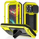 For iPhone 15 Pro Max R-JUST Sliding Camera Life Waterproof Holder Phone Case(Yellow) - 1