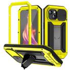 For iPhone 15 Plus R-JUST Sliding Camera Life Waterproof Holder Phone Case(Yellow) - 1