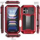 For iPhone 16 R-JUST Sliding Camera IP54 Life Waterproof Holder Phone Case(Red) - 2