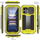 For iPhone 16 R-JUST Sliding Camera IP54 Life Waterproof Holder Phone Case(Yellow) - 2