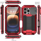 For iPhone 16 Pro R-JUST Sliding Camera IP54 Life Waterproof Holder Phone Case(Red) - 2