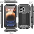 For iPhone 16 Pro Max R-JUST Sliding Camera IP54 Life Waterproof Holder Phone Case(Black) - 2