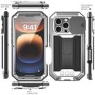 For iPhone 16 Pro Max R-JUST Sliding Camera IP54 Life Waterproof Holder Phone Case(Silver) - 2