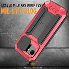 For iPhone 16e R-JUST Sliding Camera IP54 Life Waterproof Holder Phone Case(Red) - 3