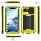 For iPhone 16e R-JUST Sliding Camera IP54 Life Waterproof Holder Phone Case(Yellow) - 2