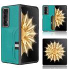 For Honor Magic V2 Litchi Texture Card Slot Phone Case(Green) - 1