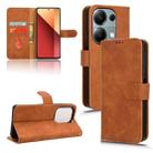 For Xiaomi Redmi Note 13 Pro 4G Skin Feel Magnetic Flip Leather Phone Case(Brown) - 1