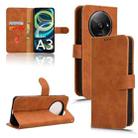 For Xiaomi Redmi A3 Skin Feel Magnetic Flip Leather Phone Case(Brown) - 1