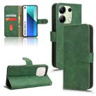 For Xiaomi Redmi Note 13 4G Skin Feel Magnetic Flip Leather Phone Case(Green) - 1