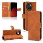 For Xiaomi Civi 4 Pro Skin Feel Magnetic Flip Leather Phone Case(Brown) - 1