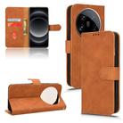 For Xiaomi 14 Ultra Skin Feel Magnetic Flip Leather Phone Case(Brown) - 1