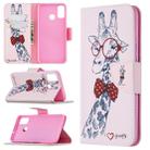 For Huawei Honor 9X Lite Colored Drawing Pattern Horizontal Flip Leather Case with Holder & Card Slots & Wallet(Giraffe) - 1