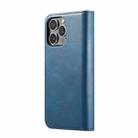 For iPhone 16 Pro Max DG.MING Crazy Horse Texture Detachable Magnetic Leather Phone Case(Blue) - 3