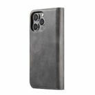 For iPhone 16 Pro DG.MING Crazy Horse Texture Detachable Magnetic Leather Phone Case(Grey) - 3