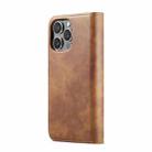 For iPhone 16 Pro DG.MING Crazy Horse Texture Detachable Magnetic Leather Phone Case(Brown) - 3