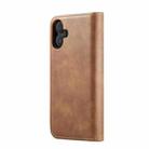 For iPhone 16 Plus DG.MING Crazy Horse Texture Detachable Magnetic Leather Phone Case(Brown) - 3