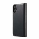 For iPhone 16 Plus DG.MING Crazy Horse Texture Detachable Magnetic Leather Phone Case(Black) - 3