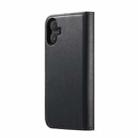 For iPhone 16 DG.MING Crazy Horse Texture Detachable Magnetic Leather Phone Case(Black) - 3